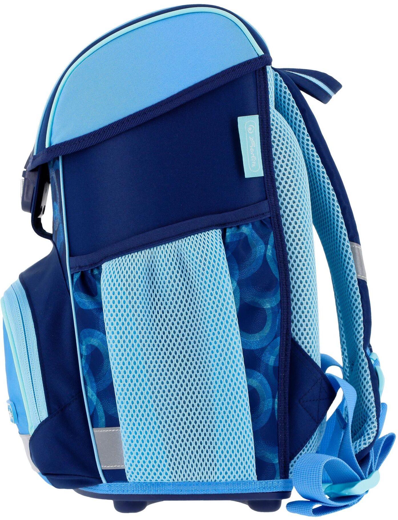 Schulranzen HERLITZ "Loop Plus 4-teiliges Set, 17 l", Kinder, dunkelblau, hellblau, Rucksäcke Schulranzen dunkelblau, hellblau Einheitsgröße