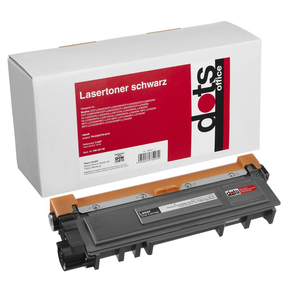 dots Toner kompatibel zu brother TN-2320 schwarz 1261,3000-DOTS