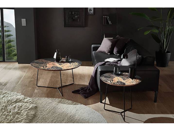 Table basse Quelong Ø 85cm Noir