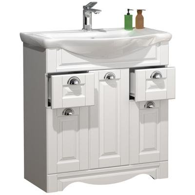 Waschtisch VCM "2-tlg. Waschplatz Waschtisch Casalo XL Landhaus", weiß, B:75cm T:45cm, Waschtische, Waschtisch