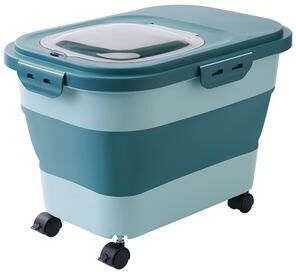 Fusion Finds Collapsible Dog Food Storage Container With Airtight Lid Pet Food Storage Bin c