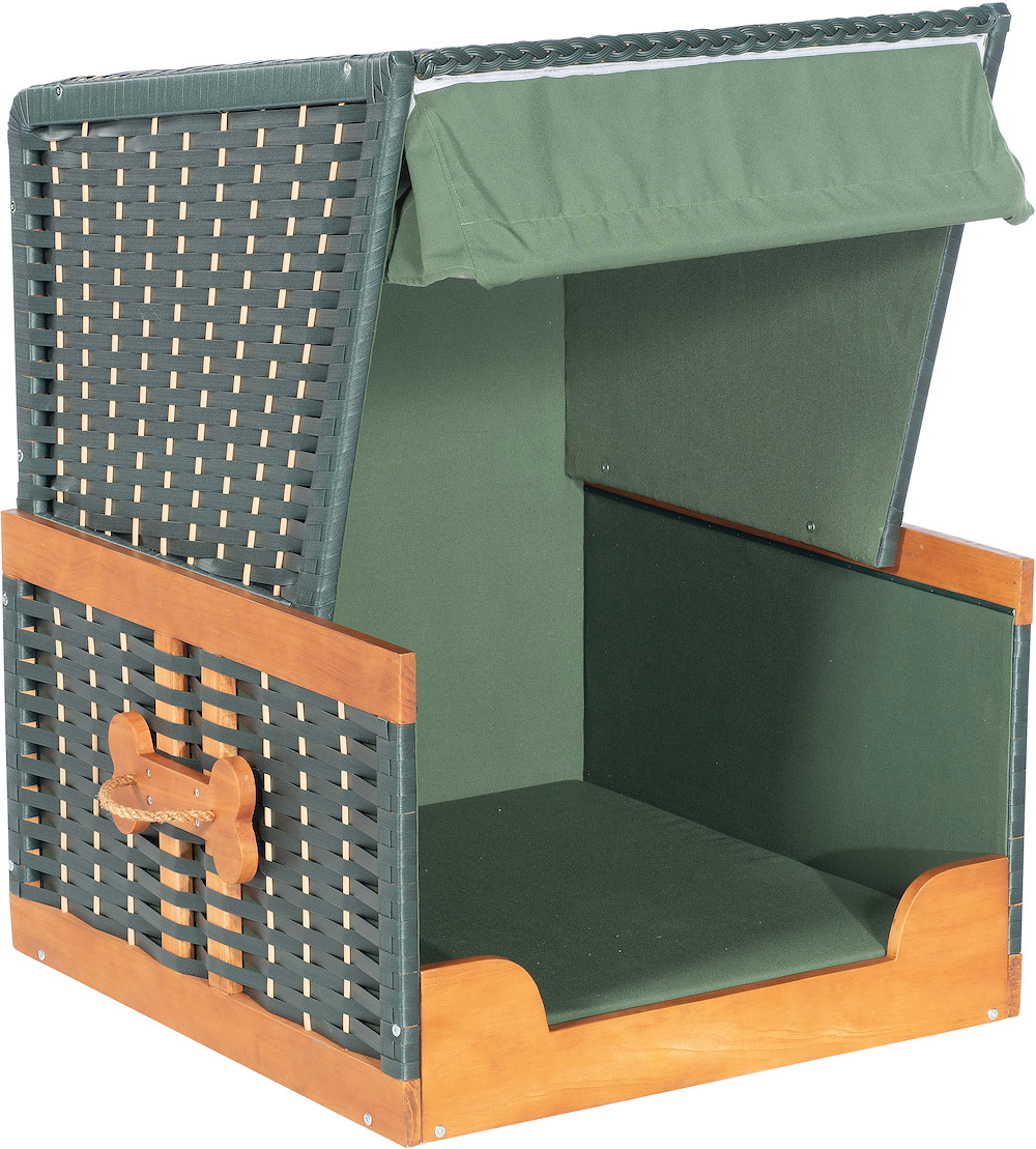 MUESING Hunde-Strandkorb BEST FRIEND KS-Geflecht grün-beige 16976960