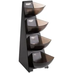 APS Multi-Rack, 4-stufig 19 x 31 cm, H: 53 cm, Edelstahl, ABS Kunststoff