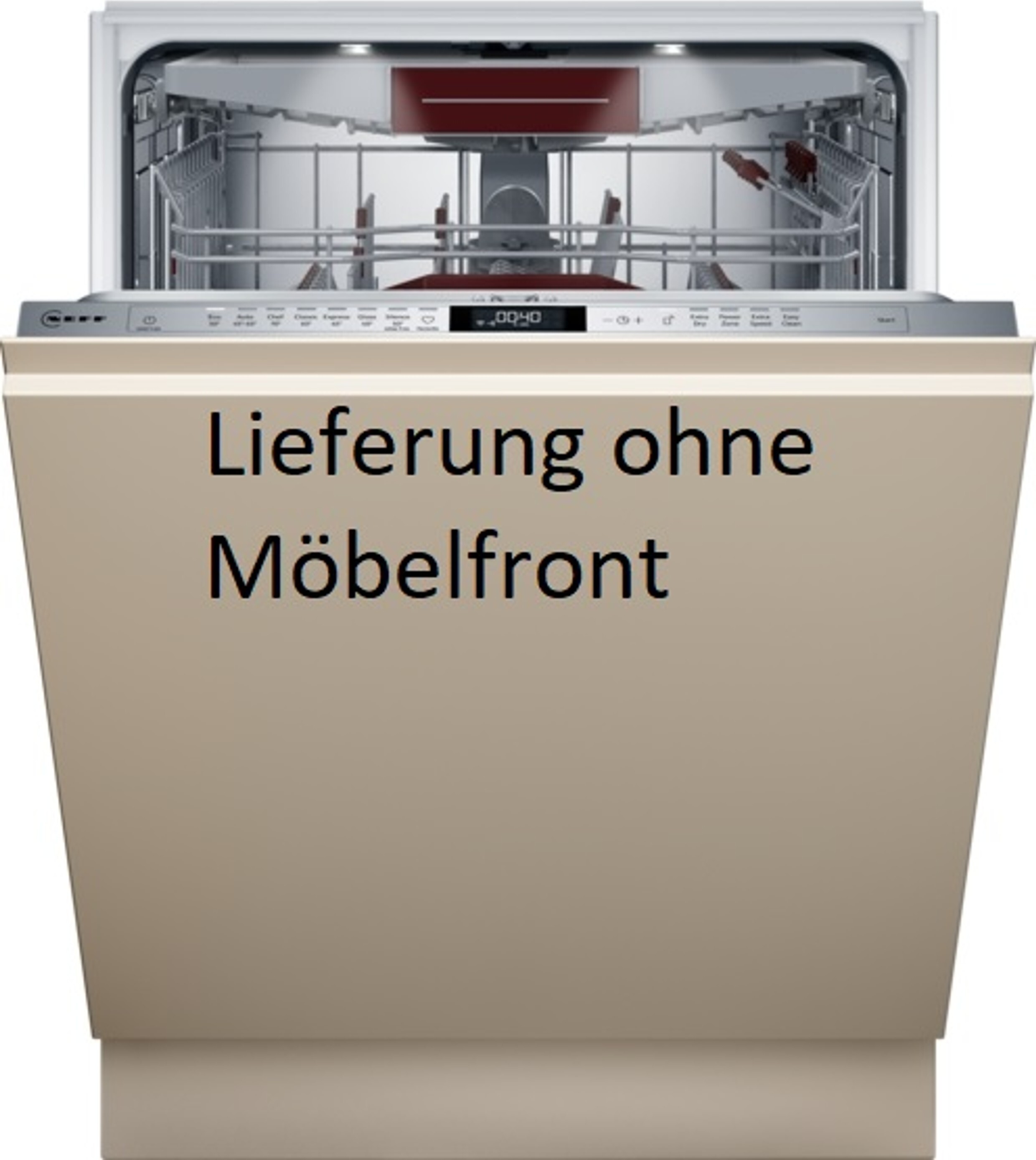 Neff S257ECX14E, Voll integriert, Standardgröße (60 cm), Edelstahl, Tasten, Tiefer, höher, Schublade