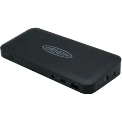 Origin Storage Universal Docking Station USB-C (USB-C), Dockingstation + USB Hub, Schwarz