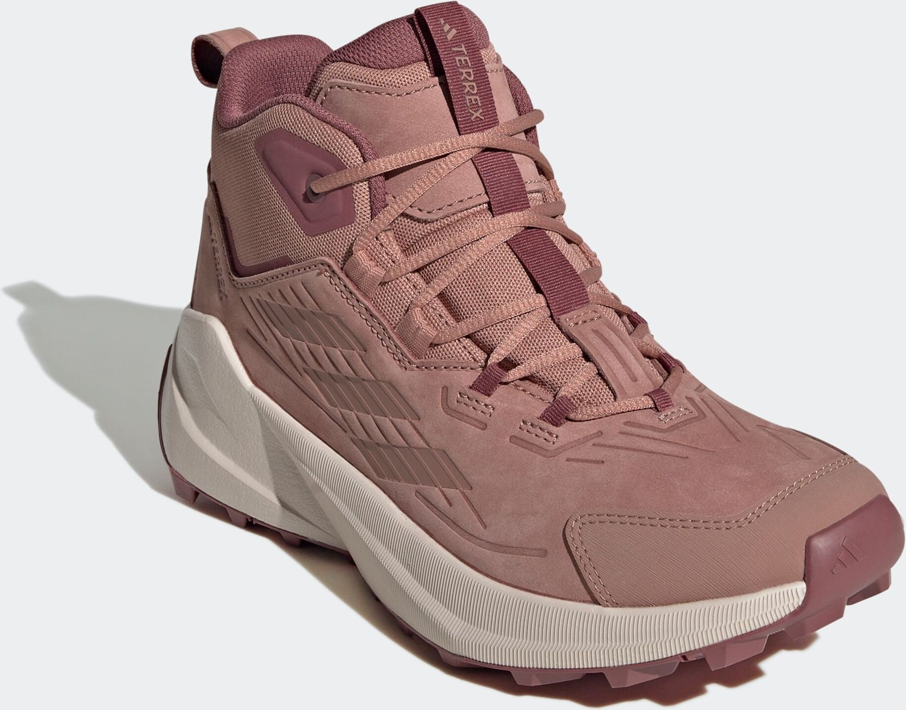 Wanderschuh ADIDAS TERREX "TRAILMAKER 2.0 LEATHER", Damen, Gr. 38, rosa (warm clay, warm clay, quiet crimson), Leder, Textil, Schuhe Wanderschuh, aus Leder warm clay, warm clay, quiet crimson 38