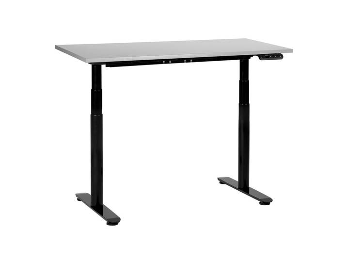 SCHREIBTISCH grauschwarz 120/72 cm elektrisch höhenverstellbar Destin IV