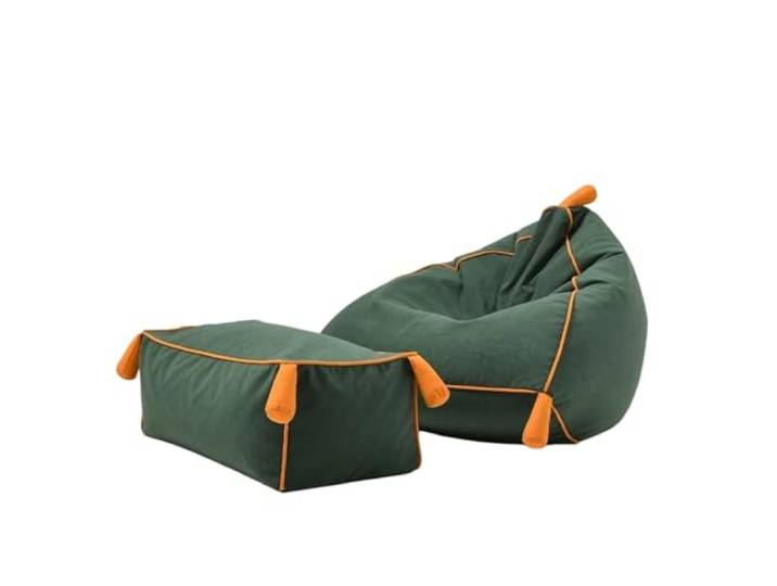 Xumh2024-3 Sitzsack Lazy Bean Bag Chair Einzelliege for Balkon, Tatami-Bodensofa for kleine Wohnungen(Green)