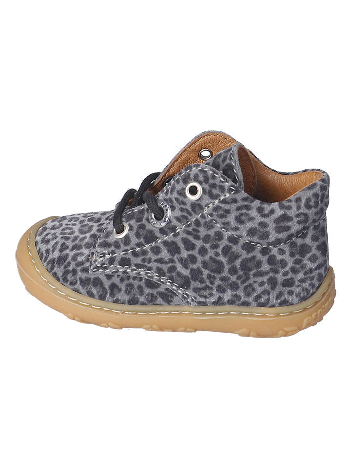 PEPINO Leder-Lauflernschuhe "Dots" in Grau - 25