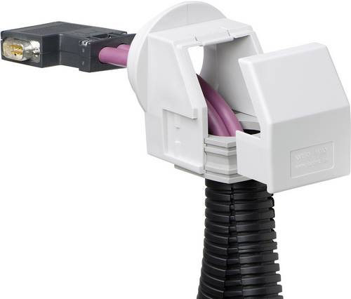 Icotek KVT 50/1-W90 Kabeldurchführung teilbar Polycarbonat Grau 1St.