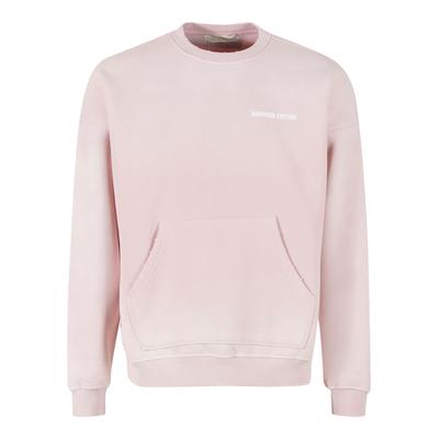 Rundhalspullover ANOTHER COTTON LAB "Another Cotton Lab Offline Scribble Oversized Sweatshirt", Herren, Gr. XL, rosa (pink), 60% Baumwolle, 40% Polyester, mehrfarbig, oversize, Rundhals, Pullover Rundhalspullover