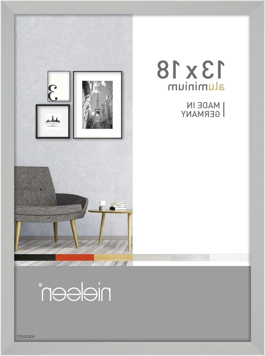 Fotolijst Pixel Aluminium Lijst Zilver Mat 13x18 cm