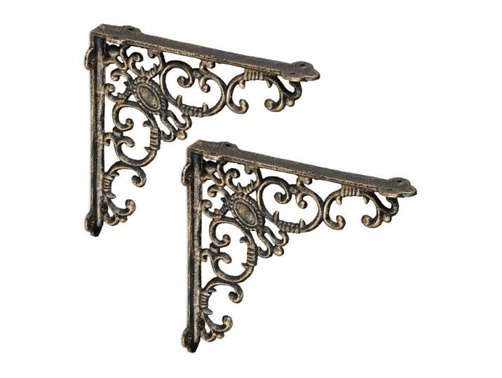 Relaxdays 6 x Regalwinkel antik bronze