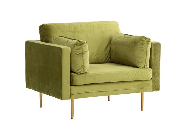 Livetastic Sessel, Grün, Gold, Metall, Uni, 110x84x86 cm, Wohnzimmer, Sessel, Sonstige Sessel