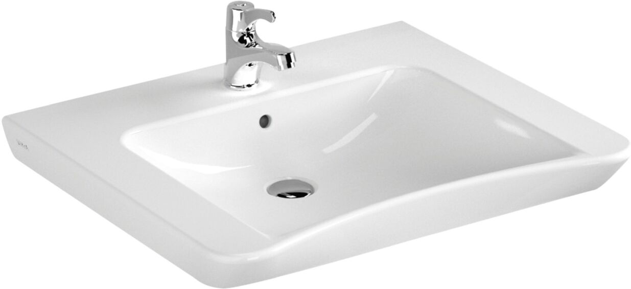 VitrA Waschtisch VitrA S20 650 x 560 mm, 1 Hahnloch mittig weiss, 5291B003-0001 5291B003-0001