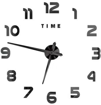 Uplift Picks Large DIY 3D Wall Clock Modern Acrylic Mirror Decor Clock 06 3d 37 Inch (90cm)