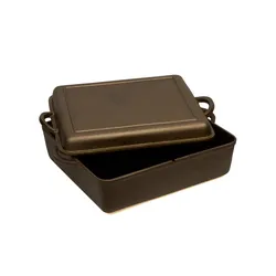 Pott & Flamme handpolierter Gusseisen-Bräter  10,8 Liter Deckel auch als Pfanne ...