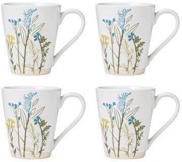 Lenox Wildflowers Mugs, Set of 4 White