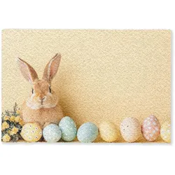 FUSSMATTE Eier - Kaninchen - Pastellfarbtöne Schmutzmatte 60x40 cm