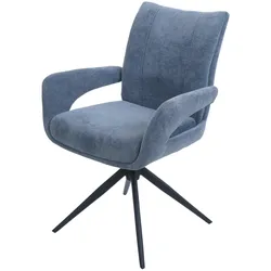 Décoshop26 - Moderner drehbarer Esszimmerstuhl mit umlaufenden Armlehnen 90 x 60 x 60 cm ergonomischer Sitzkomfort Bezug aus 04_0009331