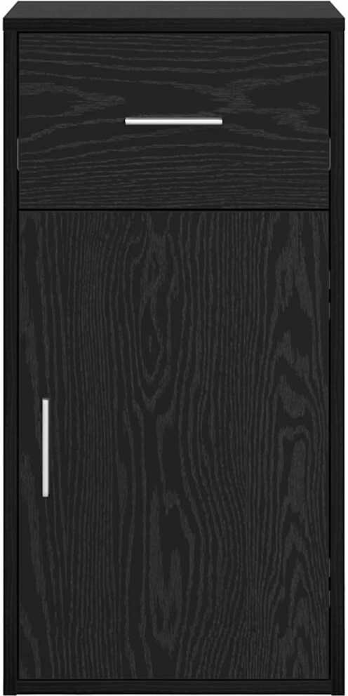 17 Stories Sideboard 38 X 34.5 X 75 Cm Engineered Wood Black Oak 75cm H X 38cm W X 34cm D