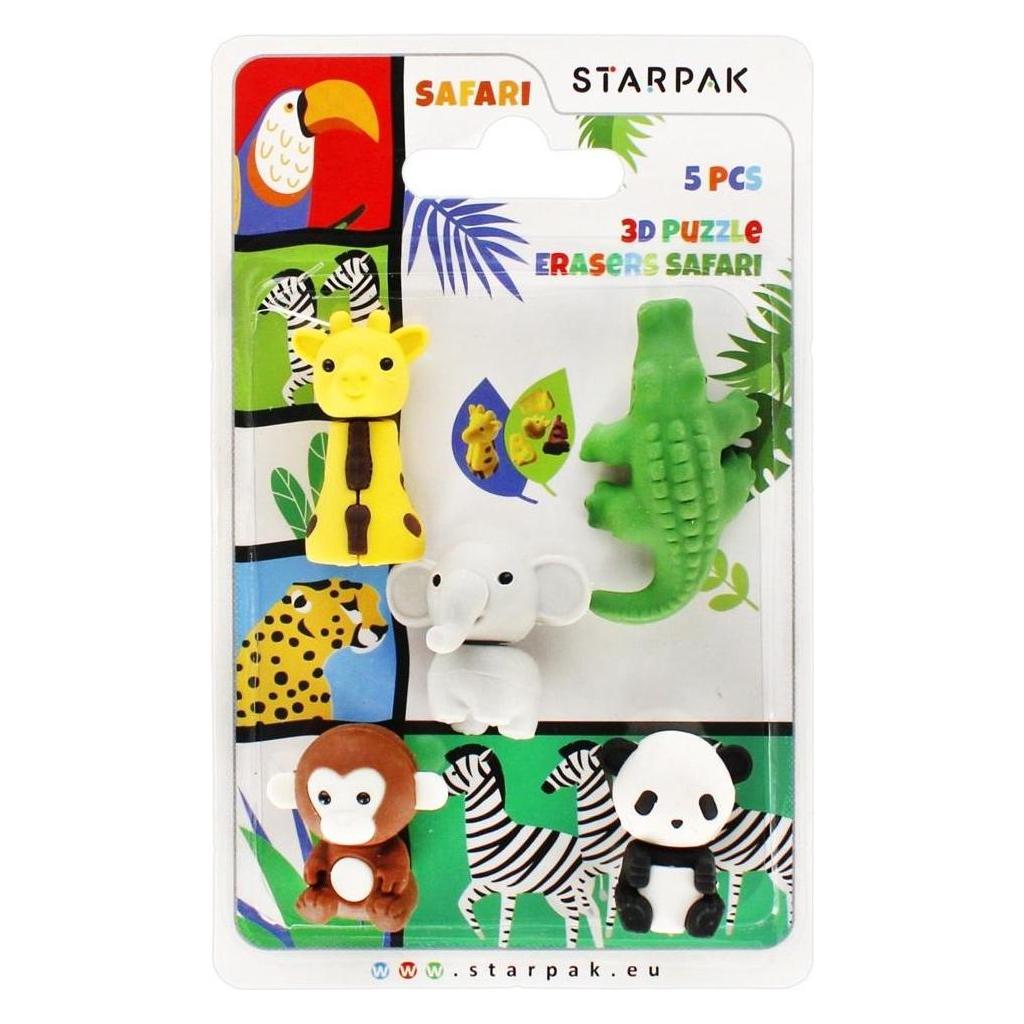 Starpak 3D-Puzzle-Radierer 5 Teile Safari (47422694)