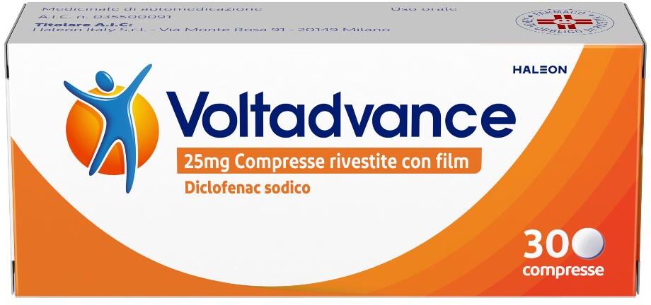 HALEON ITALY Srl Voltadvance, Antinfiammatorio 25 mg Diclofenac, 30 Compresse