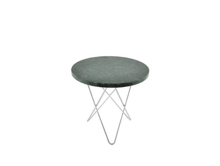OX Denmarq Mini O Table Couchtisch Marmor indio, Edelstahlgestell