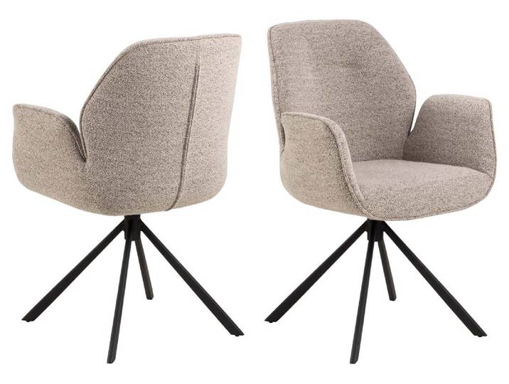 AC Design Aura, Gepolsterter Sitz, Stoff, Beige, Gepolsterte Rückenlehne, Stoff, Beige