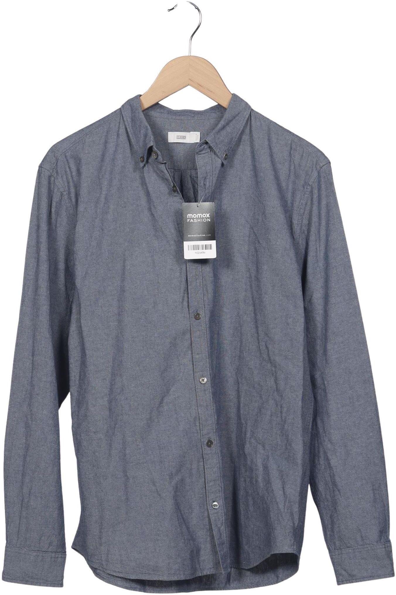 Closed Herren Hemd, Blau, Gr. XL, Baumwolle - Second Hand