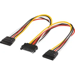 GOOBAY 95114 - SATA Strom Buchse > 2x SATA Strom Stecker