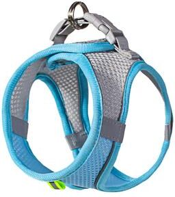 Discount Dollar Deals Adjustable Puppy Harness Set, Dog Accessories, French Bulldog, Chihuahua, Pet Leash, Dog Collar, Cat Harness Vest blue l