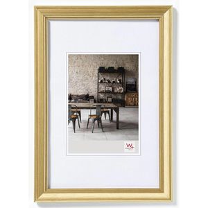walther-design Bilderrahmen Lounge Design JA050G, 40 x 50 cm, Echtglas, Kunststoffrahmen, gold