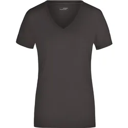 Damen V-T-Shirt "JN928" - S - charcoal