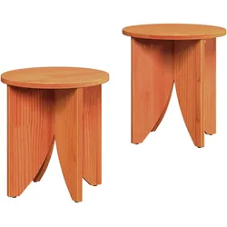 vidaXL Couchtisch 2 pcs Wachsbraun