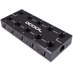 Alphacool ES Distro Plate Parallel C5 1020140, Wasserkühlung Anschluss, Schwarz
