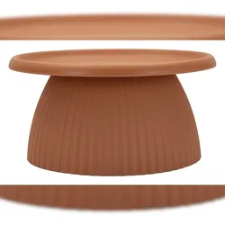 Mauro Ferretti Geax Couchtisch Rot – Großer Couchtisch aus Kunststoff, Ø 70 x 35 cm, modernes und skulpturales Design