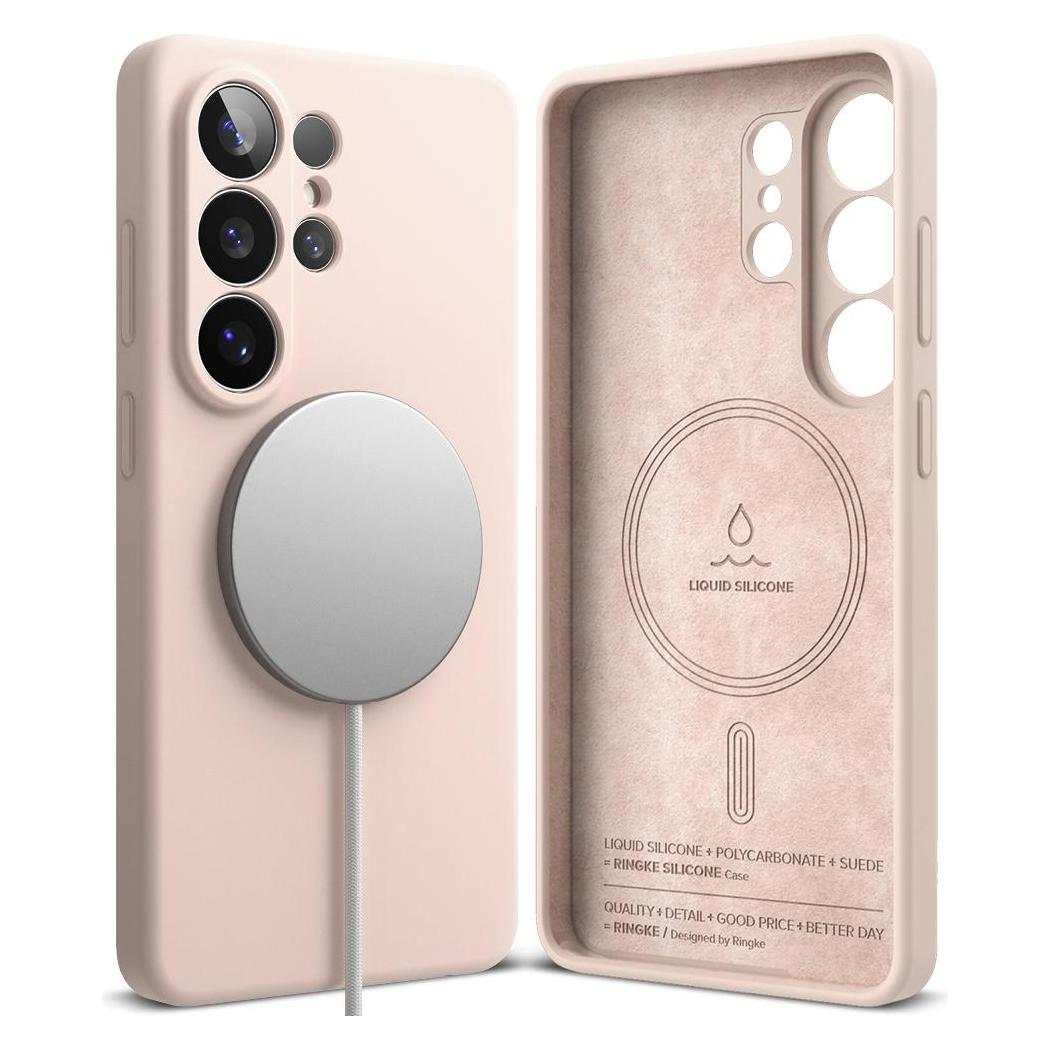 Ringke - Silicone MagSafe - Samsung Galaxy S26 Ultra - Pink Sand (Samsung Galaxy S26 Ultra) (66154362)