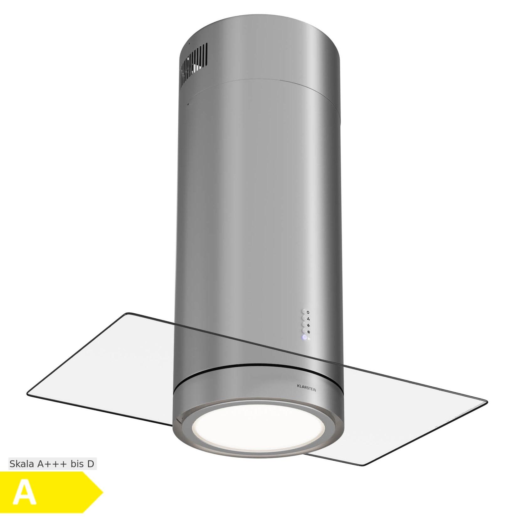 Beretta Premium Inselabzugshaube App Ab-/Umluft 544m³/h LED Aktivkohlefilter Edelstahl