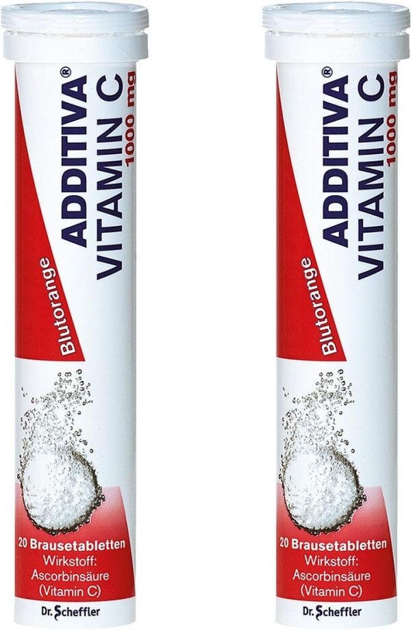 Additiva Vitamin C Blutorange Brausetabletten 2x20stk