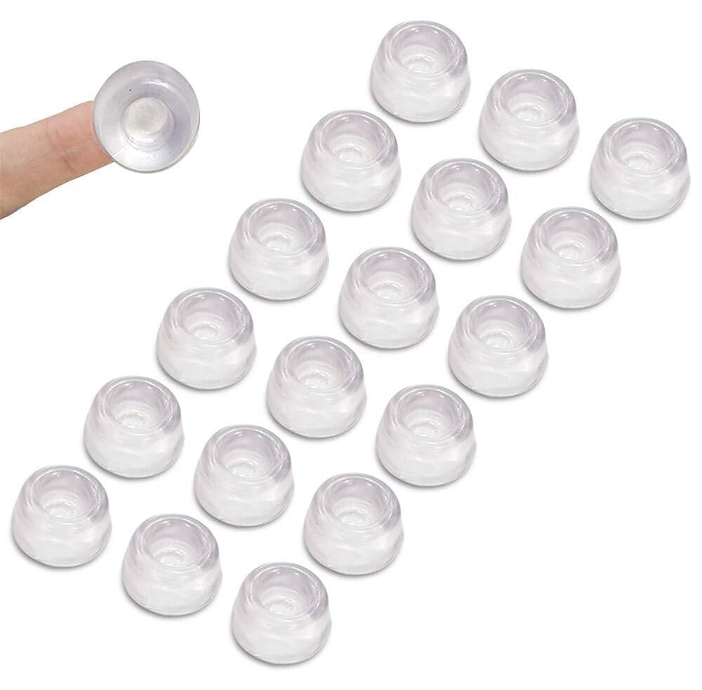 Selius Elastische transparante buffer, 18 stuks, zelfklevende rubberen noppen voor meubels, 22 mm