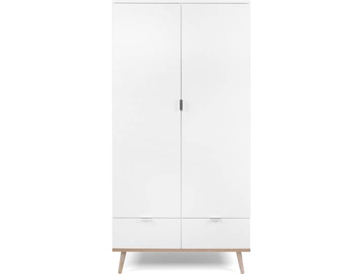 CALICOSY - Armoire 2 Portes 2 Tiroirs avec Penderie H180 cm - COPENHAGUE