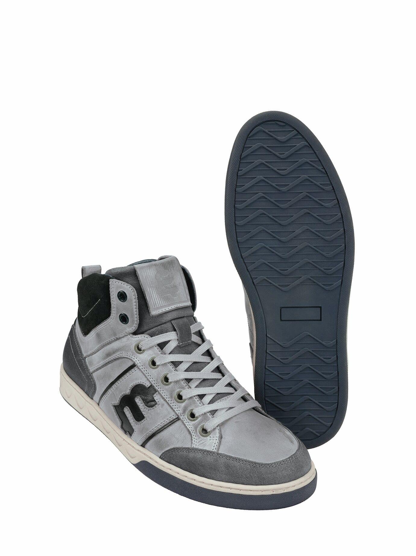 Mey & Edlich Herren Tragwerk-Sneaker Grau 100 % Rindleder