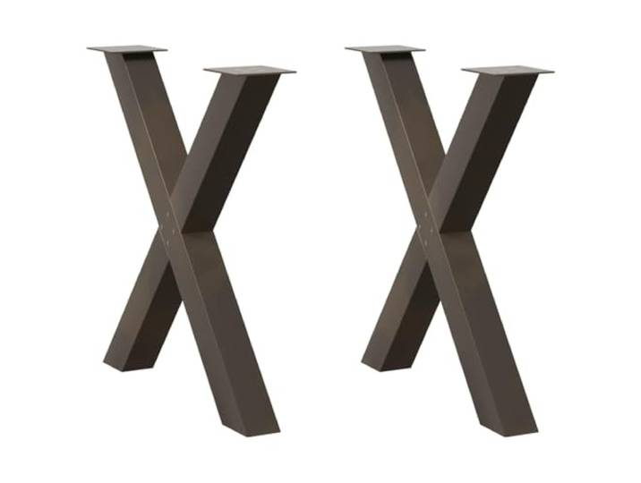 HGDFWRQW Tischbeine X-Form 2er-Set aus Stahl 80x72cm für Esstische Ideal für Esszimmer und Arbeitszimmer: Robuster Industriestil mit Bodenausgleichsschrauben gegen Wackeln und Kratzer.