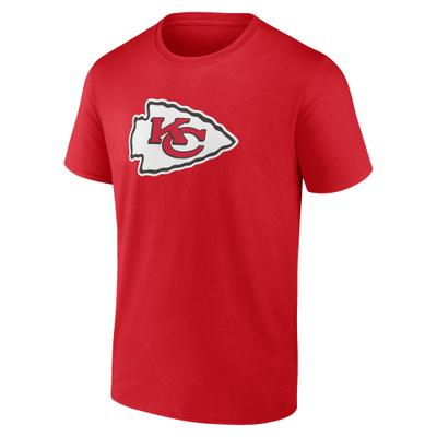 T-Shirt FANATICS "Fanatics T-Shirt Kansas City Chiefs Primary Logo Graphic", Damen, Gr. S, rot, 100% Baumwolle, Shirts T-Shirt
