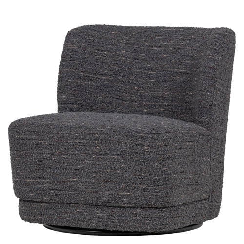 WOOOD Atty Draaifauteuil - Zand - Polyester - B: 74 cm, D: 75 cm, H: 65 cm