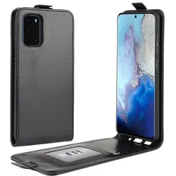 Flip Case Handyhülle für Samsung Galaxy S20 Vertikal Schutzhülle Tasche Cover Schwarz Bumper Smartphone Kartensteckplatz-Kreditkarte-Geldscheine EC-Karte Bank-Karte