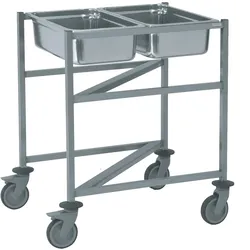 Tournus GN Wagen für 2 GN 1/1 oder 1 x GN 2/1 Behälter (GN Behälter nicht im Lieferumfang enthalten).
