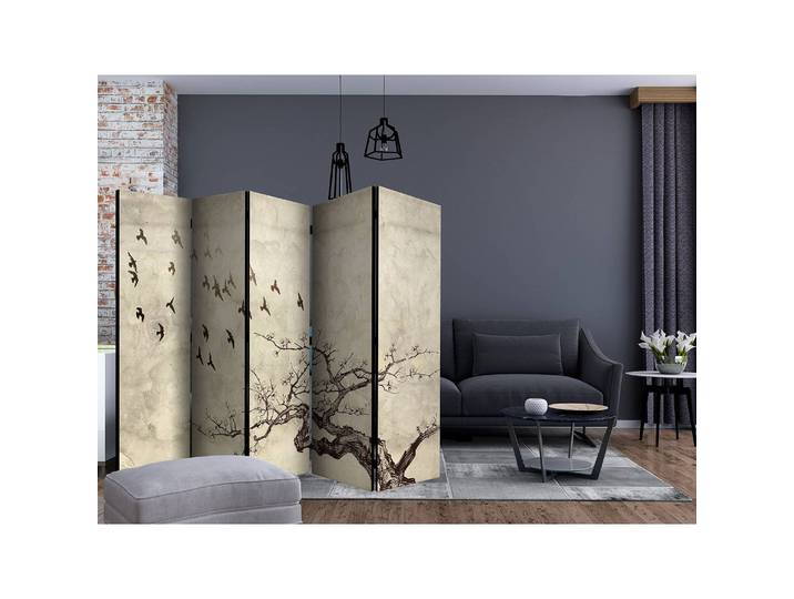 Paravent Flock of Birds Polaire Beige 225 x 172 x 3cm