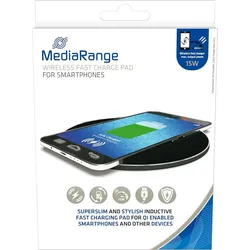 MediaRange MRMA118 Ladegerät für Mobilgeräte Smartphone Schwarz USB Kabelloses Aufladen Schnellladung Drinnen